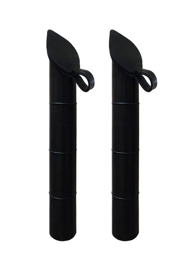 ليزنيرزم قطعتان من حشوات حامل صنارة الصيد المطاطية بزاوية 30 درجة، غطاء داخلي مطاطي لحامل صنارة الصيد، أسود - Image 1